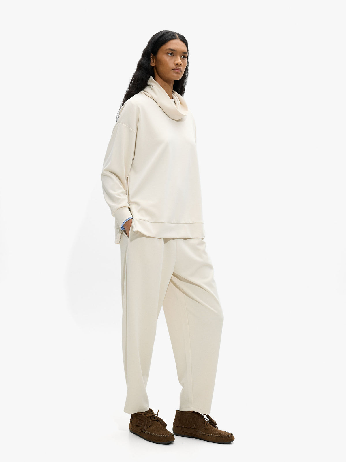 Sweatshirt With High Neck And Soft Touch
