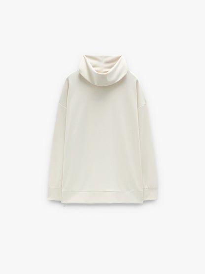 Sweatshirt With High Neck And Soft Touch