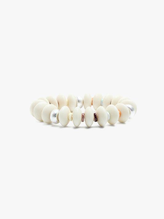 Elastic Bracelet With Shell Beads
