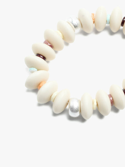 Elastic Bracelet With Shell Beads