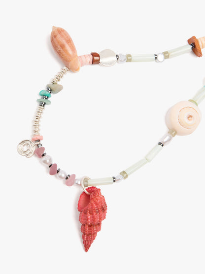 Necklace With Shells And Multicolor Stones
