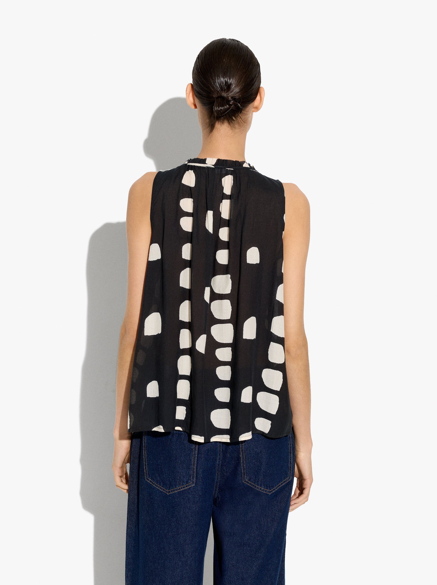 Printed Top With Tassels