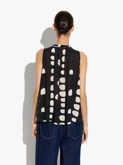 Printed Top With Tassels