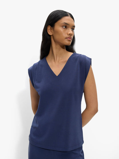 Plain Blouse With Pleats