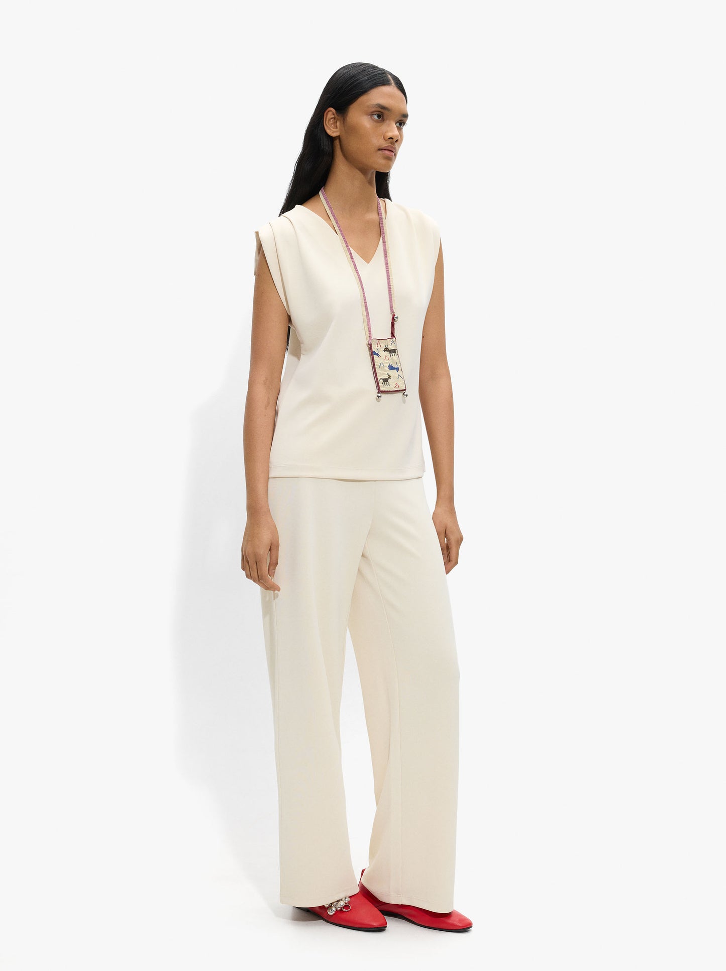 Plain Trousers With Belt Loops