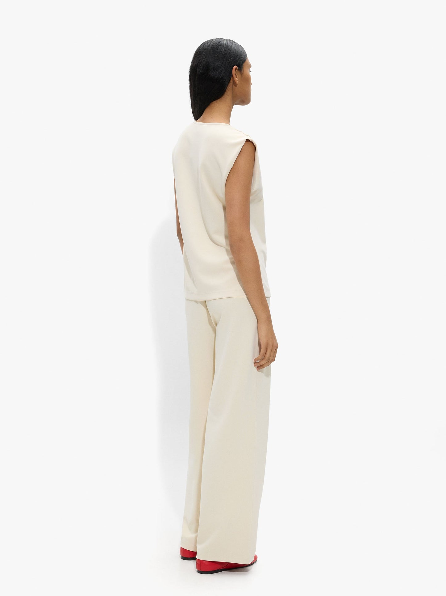 Plain Trousers With Belt Loops