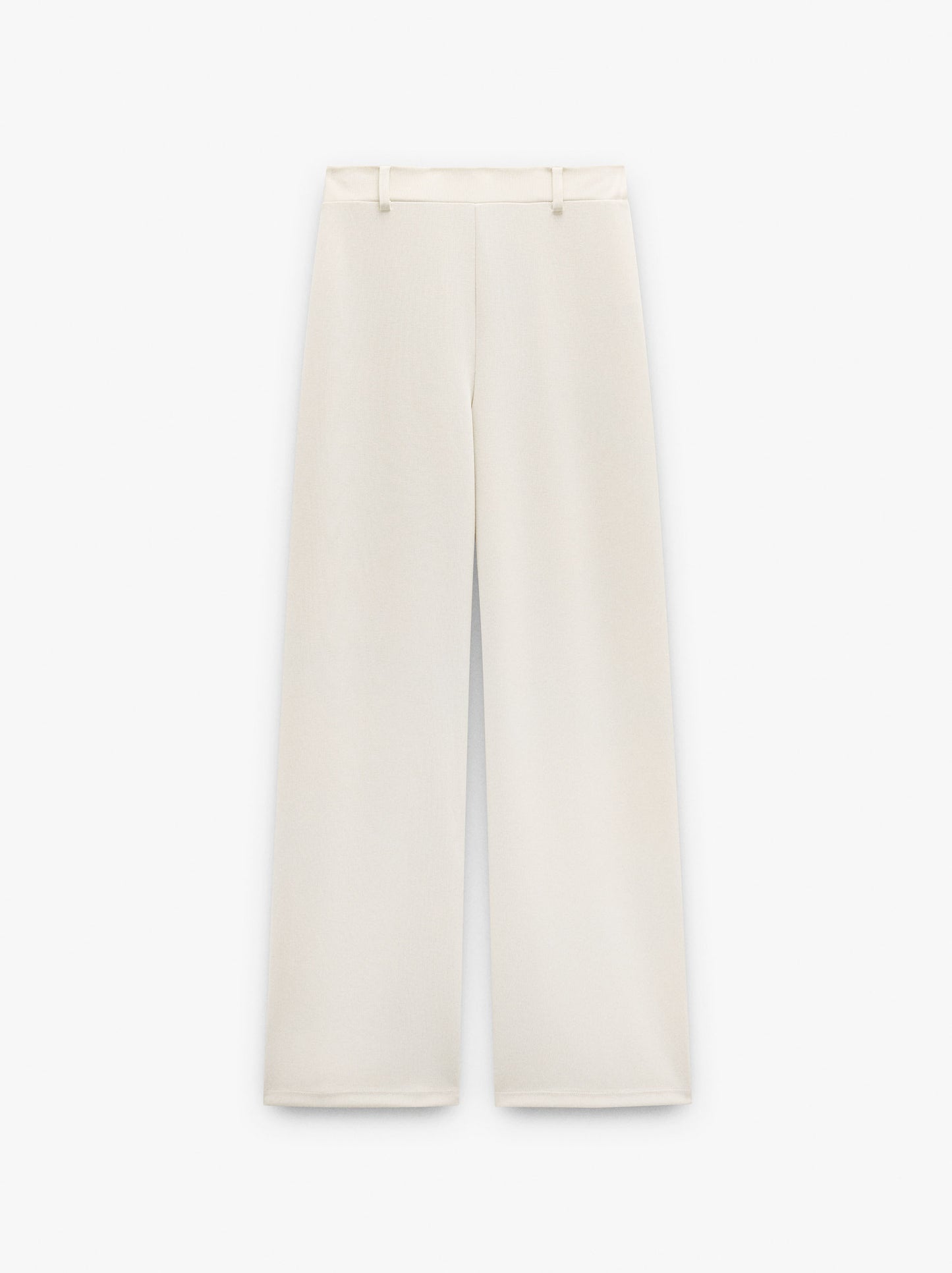 Plain Trousers With Belt Loops