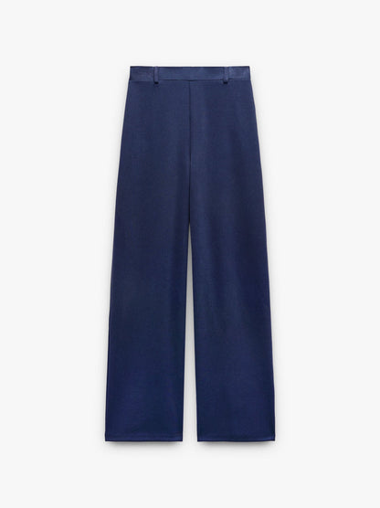 Plain Trousers With Belt Loops