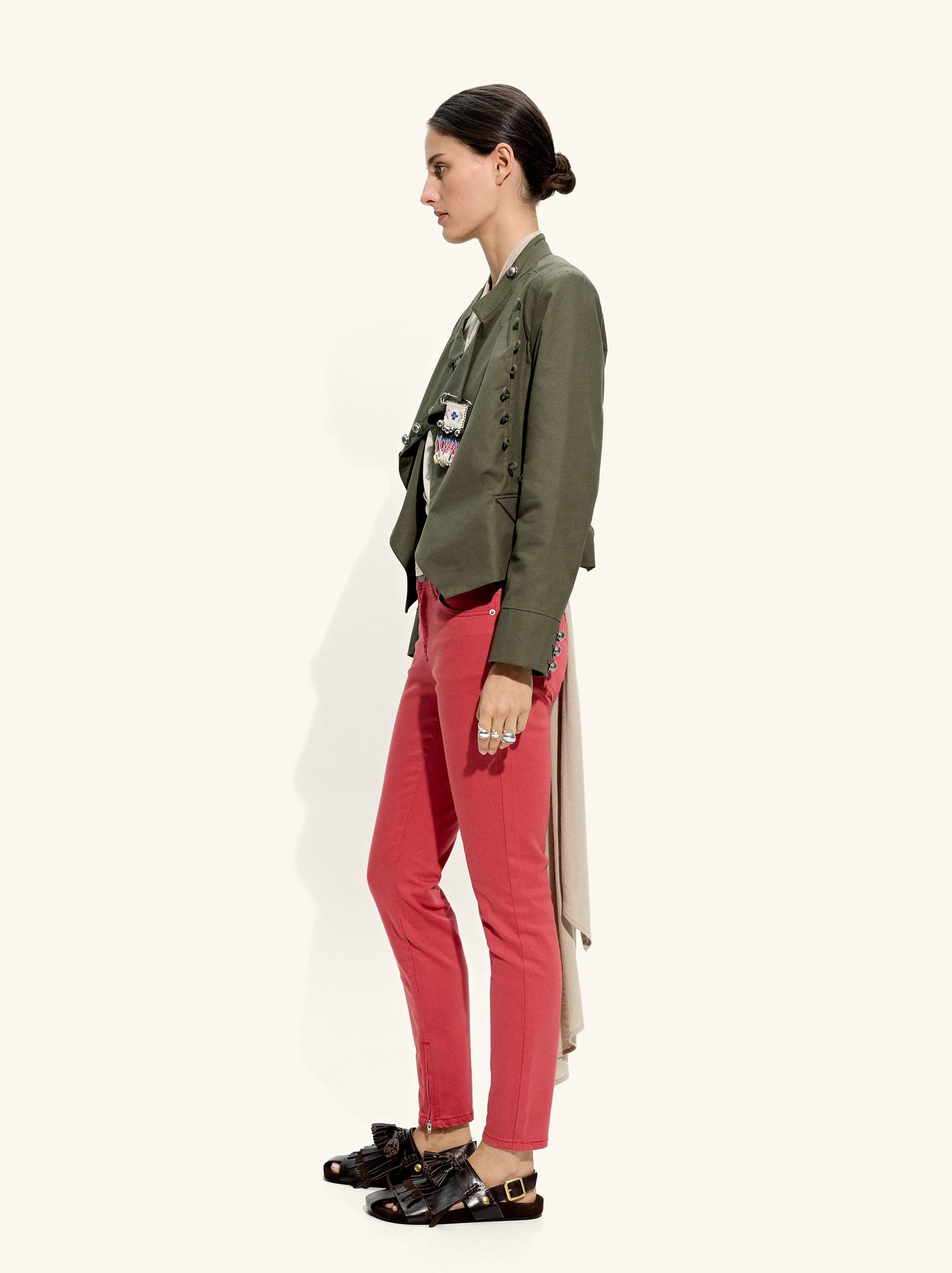 Jeans Hem With Zipper Closure