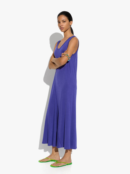 Long And Plain Dress Of Lyocell
