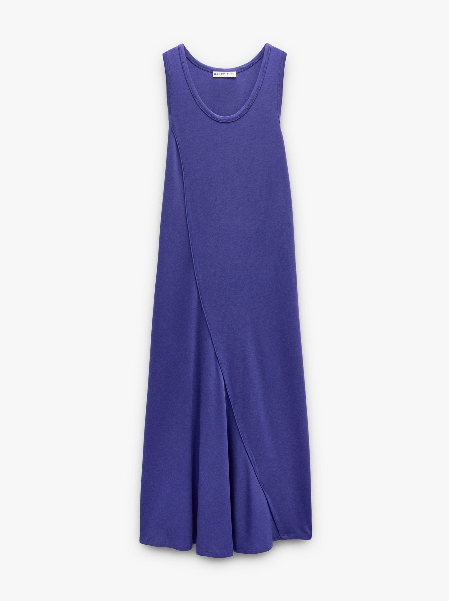 Long And Plain Dress Of Lyocell