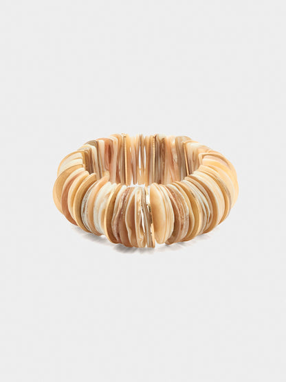 Rounded Elastic Bracelet With Shells