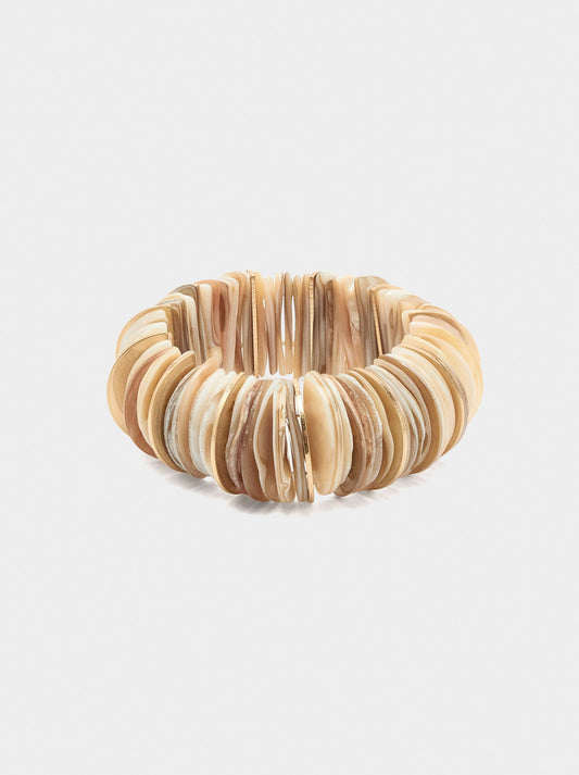 Rounded Elastic Bracelet With Shells