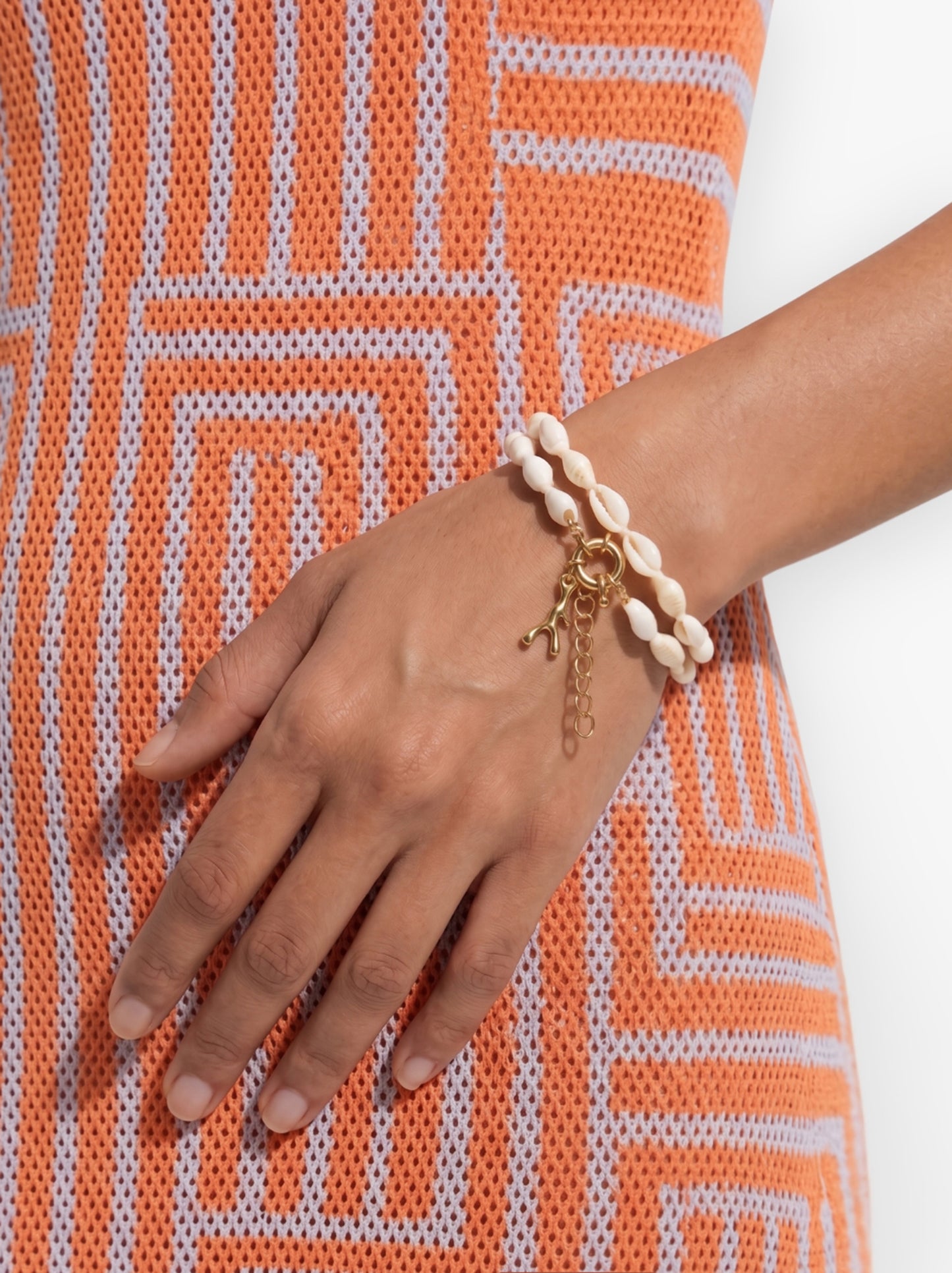 Double Ankle Bracelet With Shells