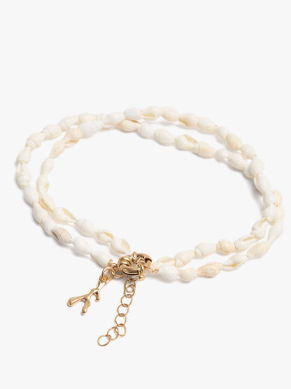 Double Ankle Bracelet With Shells