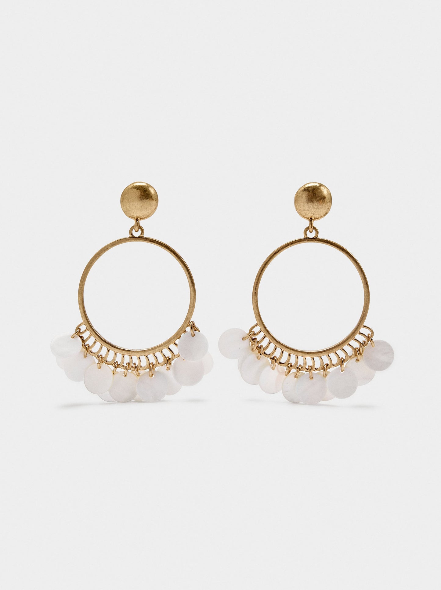 Hoop Earrings With Shells