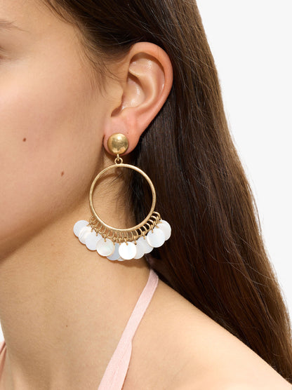 Hoop Earrings With Shells
