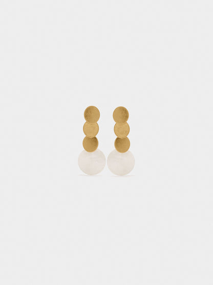 Long Round Earrings And Shell