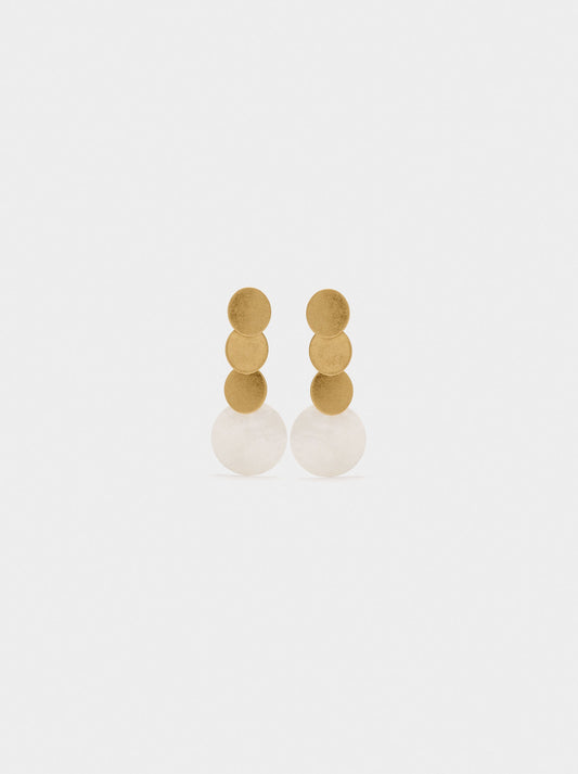 Long Round Earrings And Shell