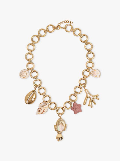 Short Necklace With Sea-Inspired Links