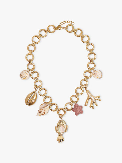 Short Necklace With Sea-Inspired Links