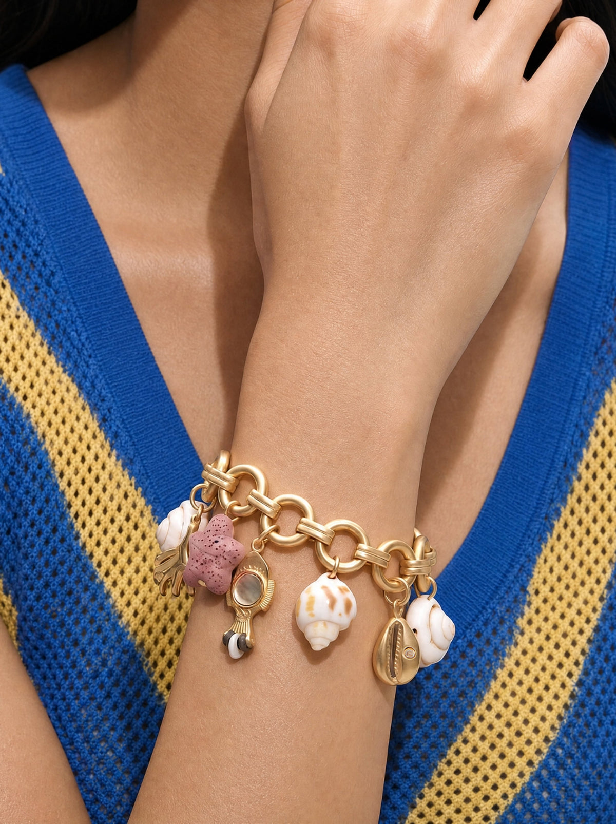 Bracelet With Sea-Inspired Links
