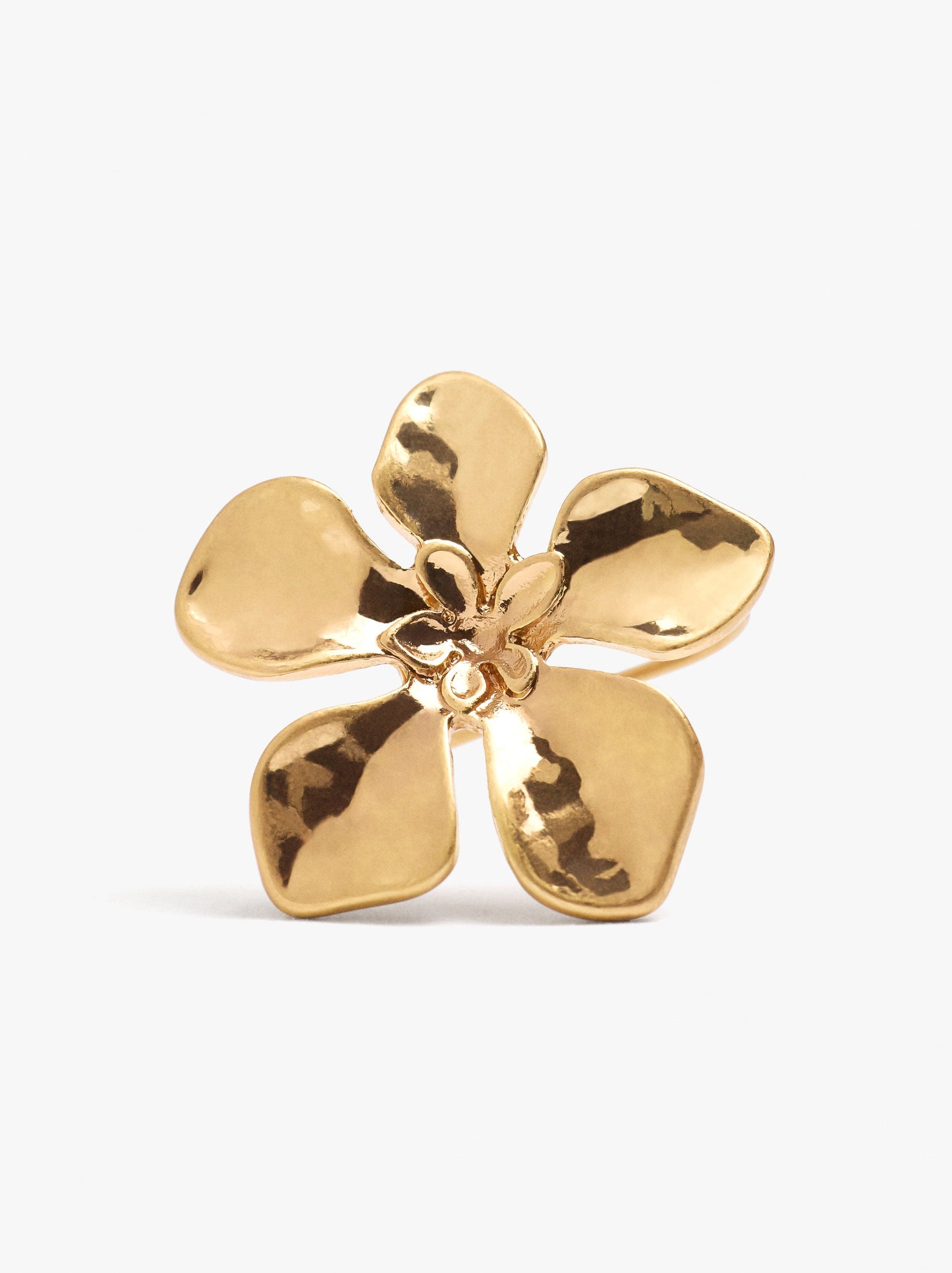 Flower Earrings With Embossed Detail