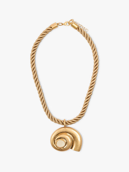 Necklace With Spiral Snail Cord