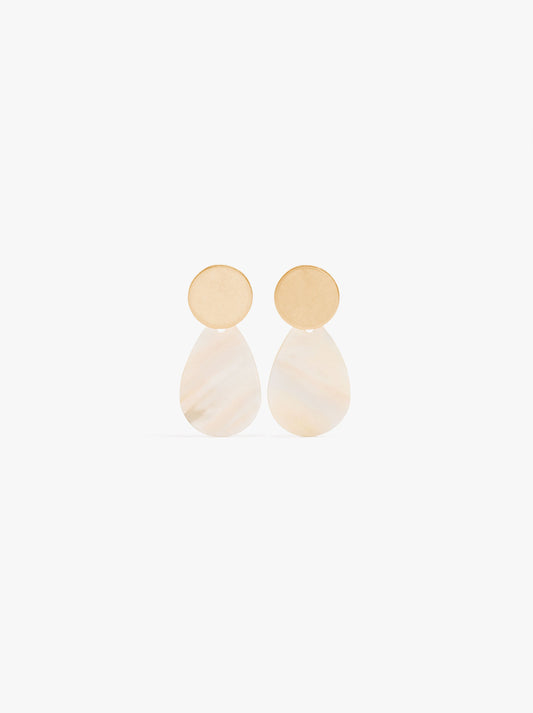 Oval Earrings With Shell