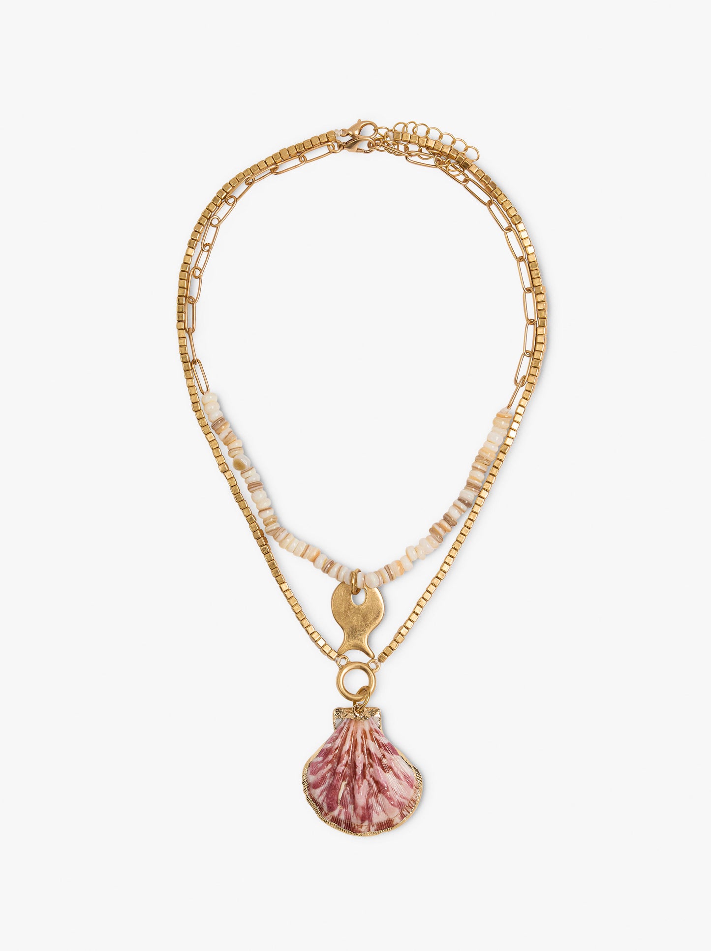 Set Of Necklaces With Shell And Fish