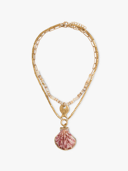 Set Of Necklaces With Shell And Fish