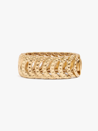 Elastic Bracelet With Overlapping Semi-Circles
