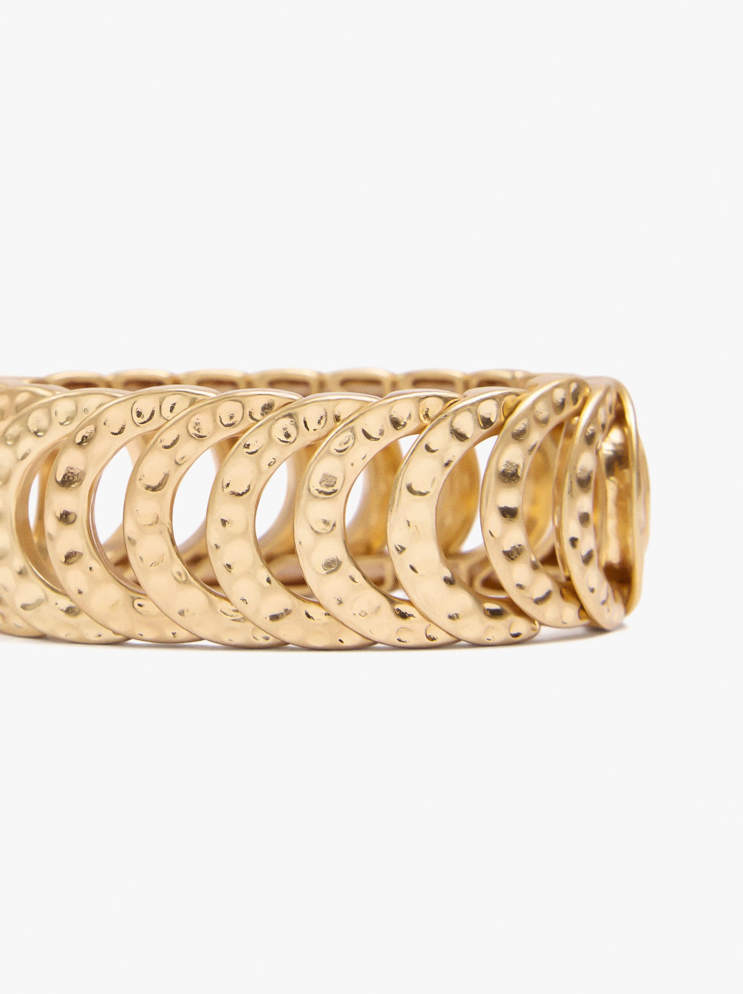 Elastic Bracelet With Overlapping Semi-Circles