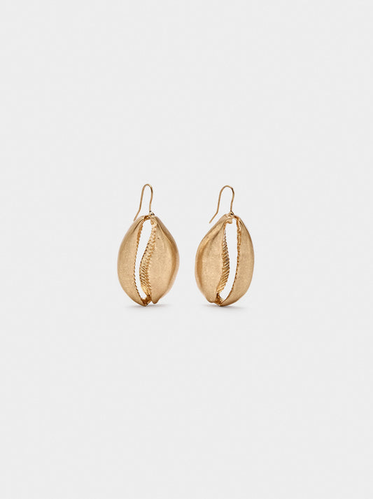 Long Earrings With The Shape Of A Shell