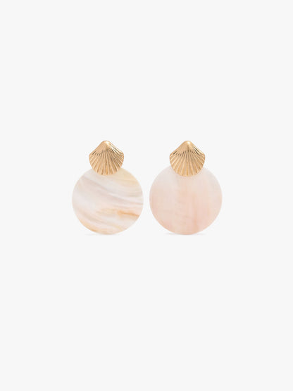 Round Earrings With Shells