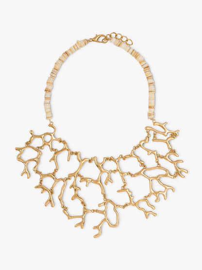 Necklace With Shells And Coral Effect
