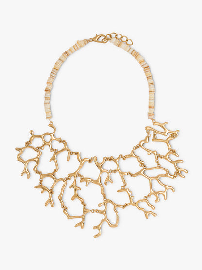 Necklace With Shells And Coral Effect