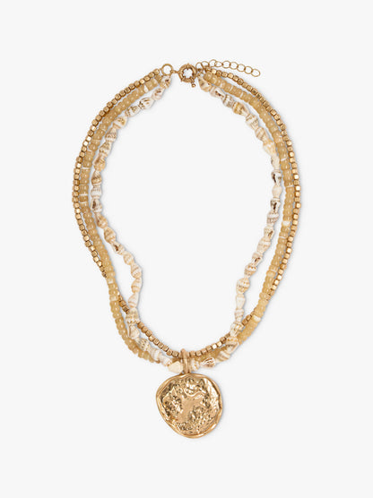 Multi-Collar With Shells And Beads