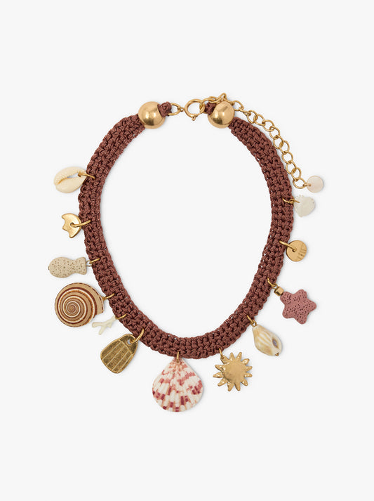 Braided Necklace With Sea-Inspired Motifs