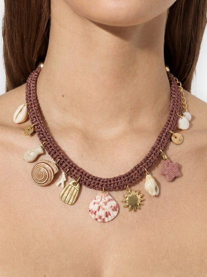 Braided Necklace With Sea-Inspired Motifs