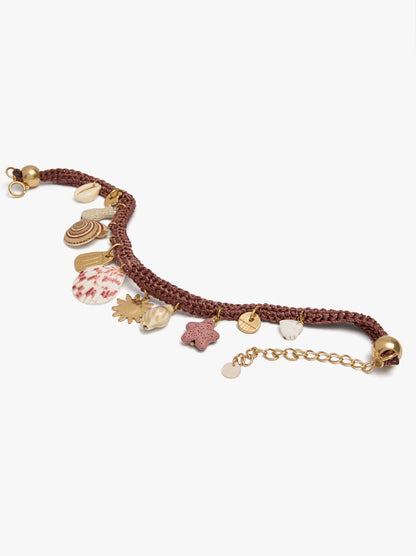 Braided Necklace With Sea-Inspired Motifs