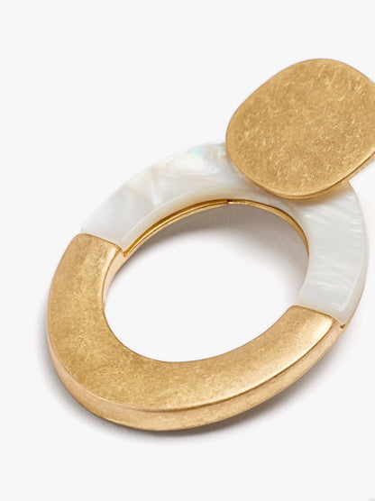 Hoop Earrings With Shell