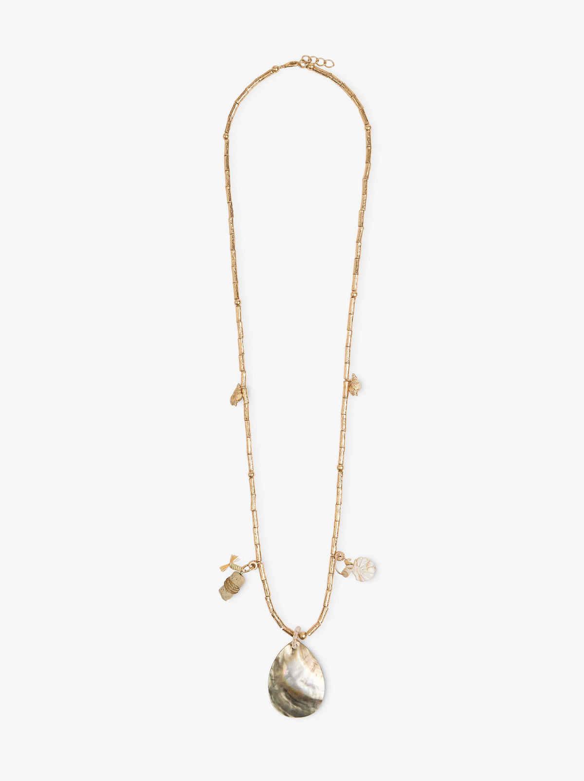 Long Necklace With Shell Pendant
