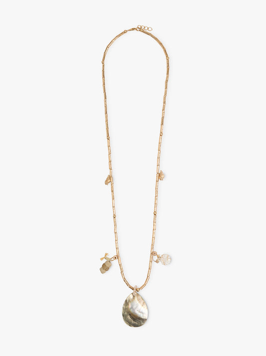 Long Necklace With Shell Pendant