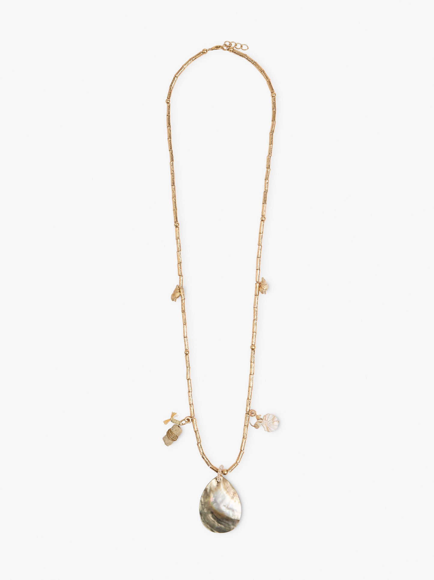Long Necklace With Shell Pendant