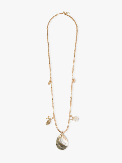 Long Necklace With Shell Pendant