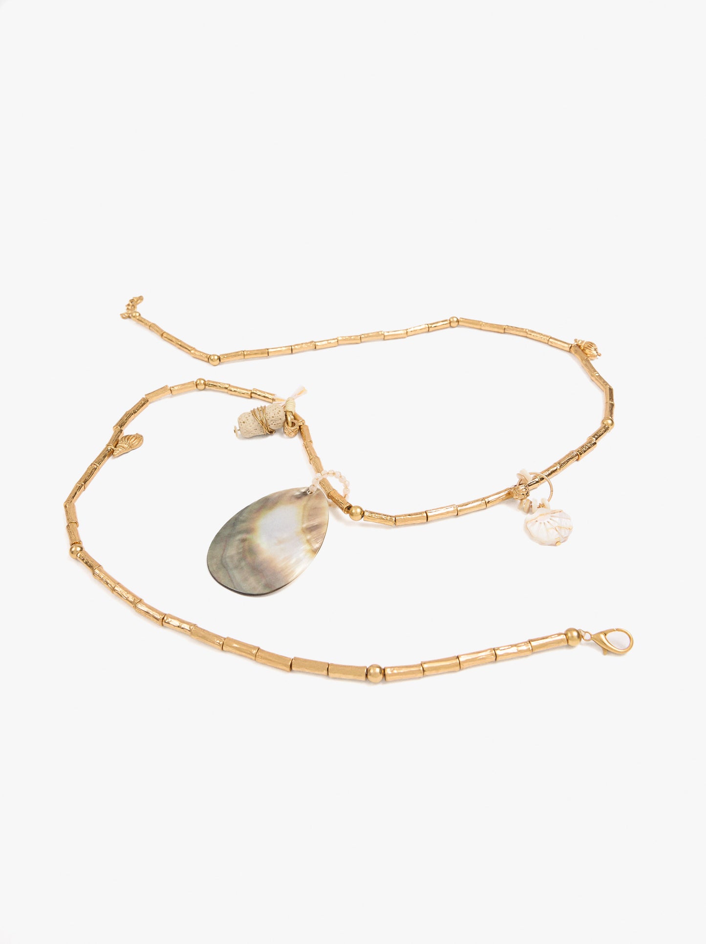 Long Necklace With Shell Pendant