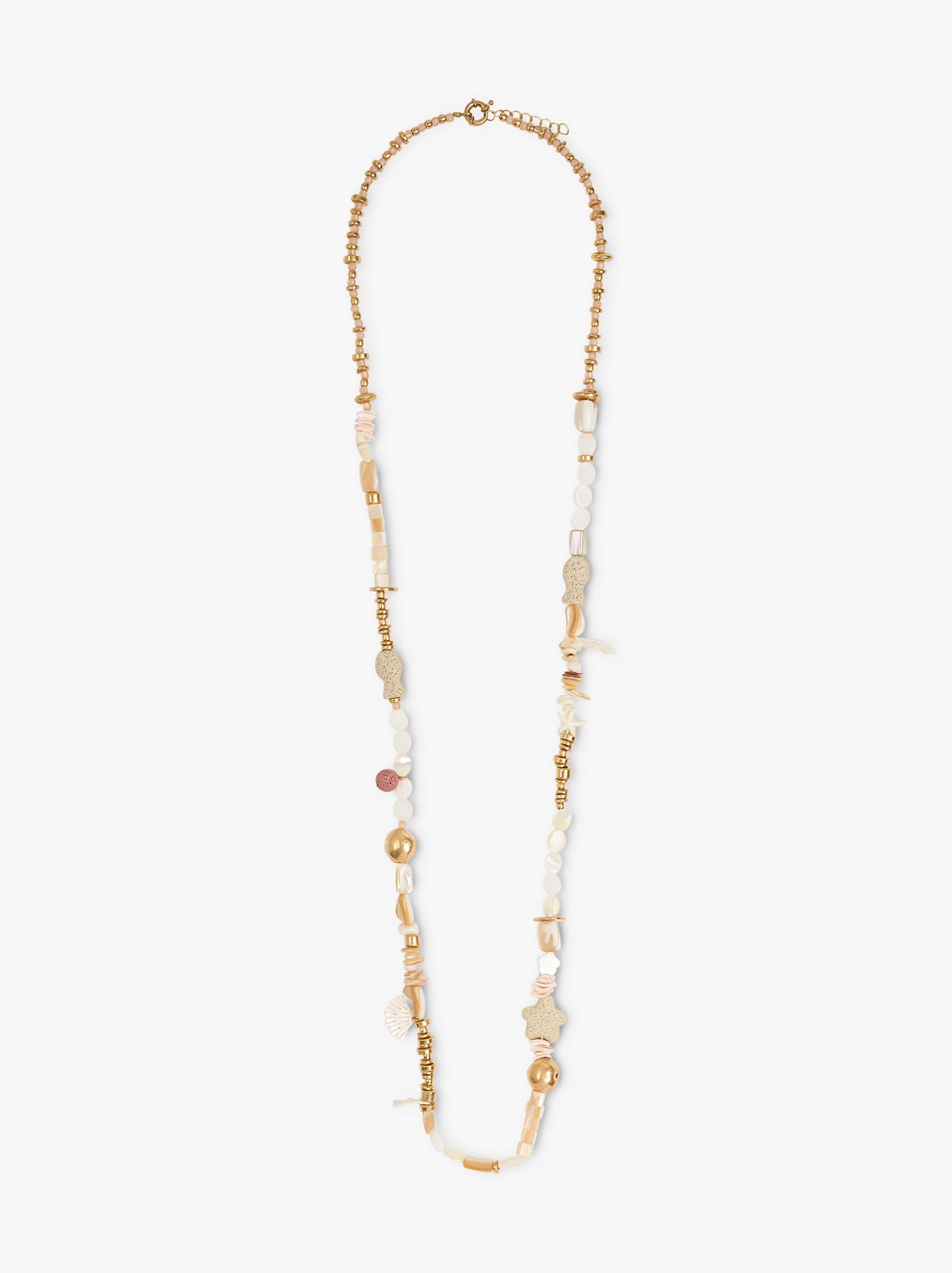 Long Necklace With Sea-Inspired Motifs