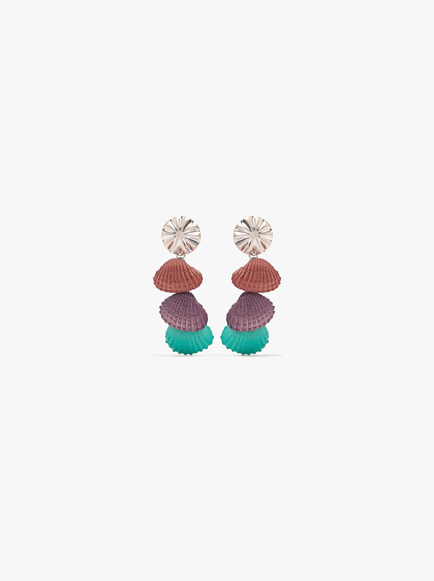Earrings With Multicolor Shell Effect