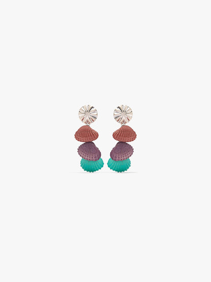 Earrings With Multicolor Shell Effect